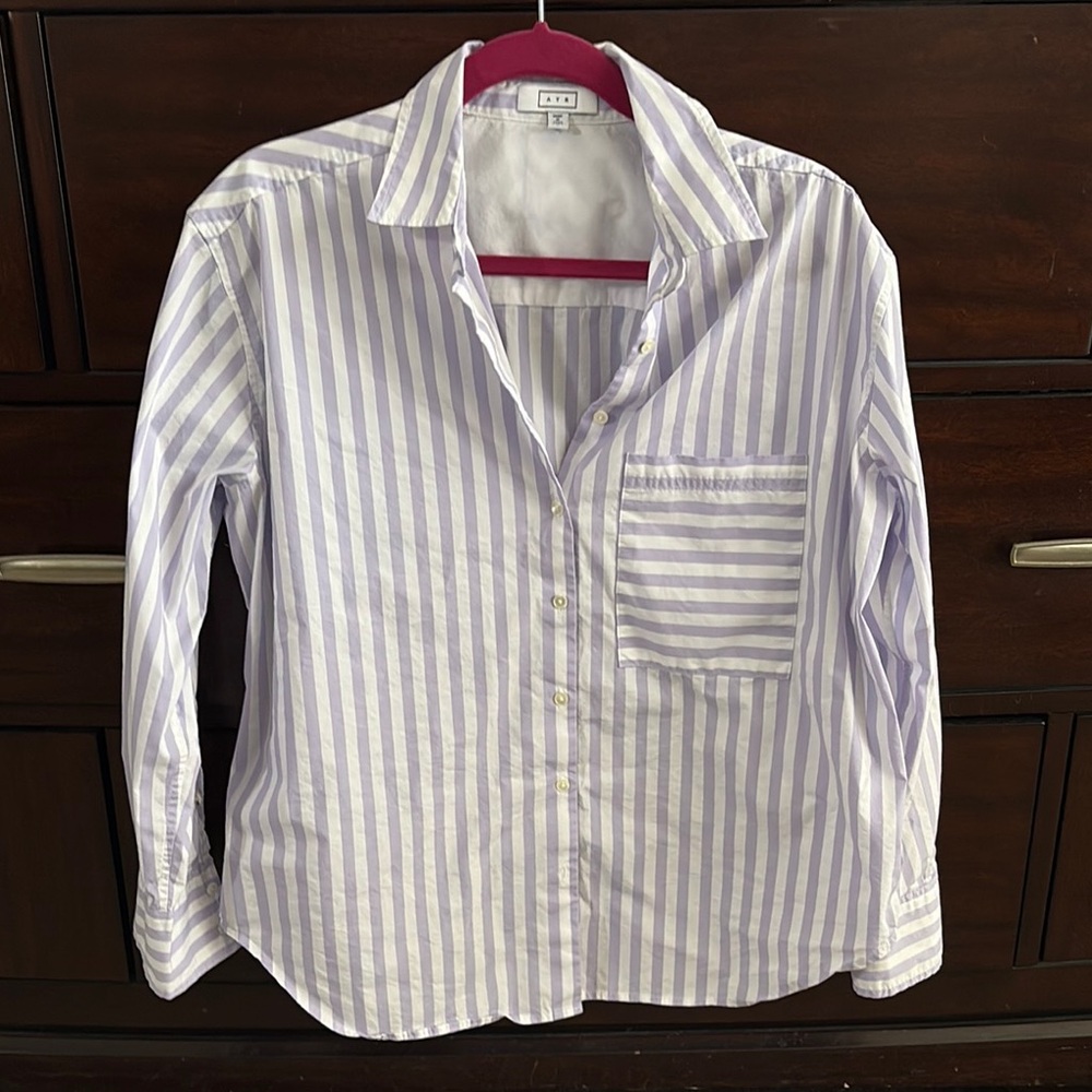 AYR Striped Button-Up Shirt